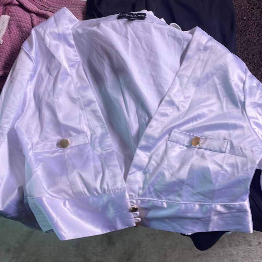 JLUXLABEL white satin shirt - Picture 6 of 6